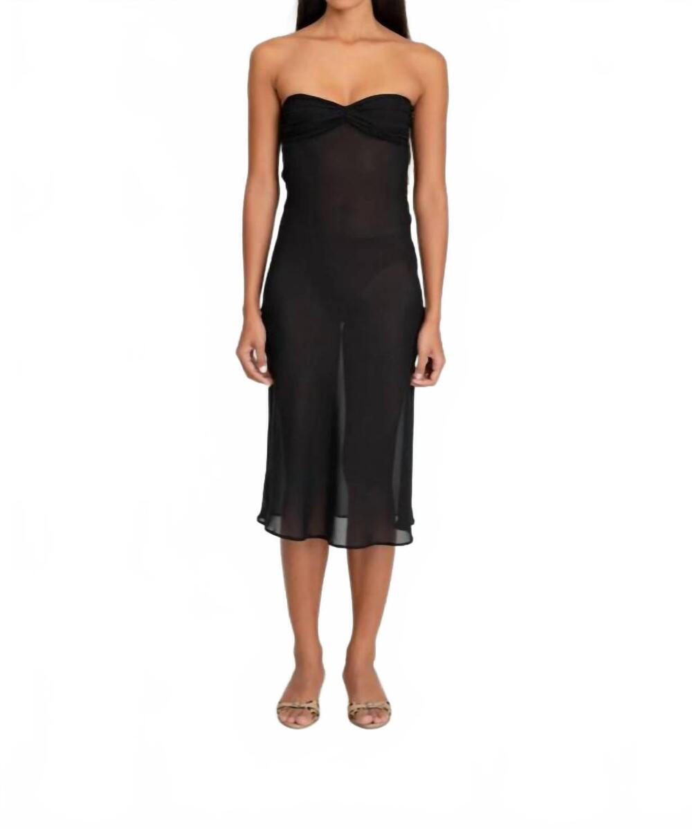 NEW BELLE ANNA women's lea dress in black